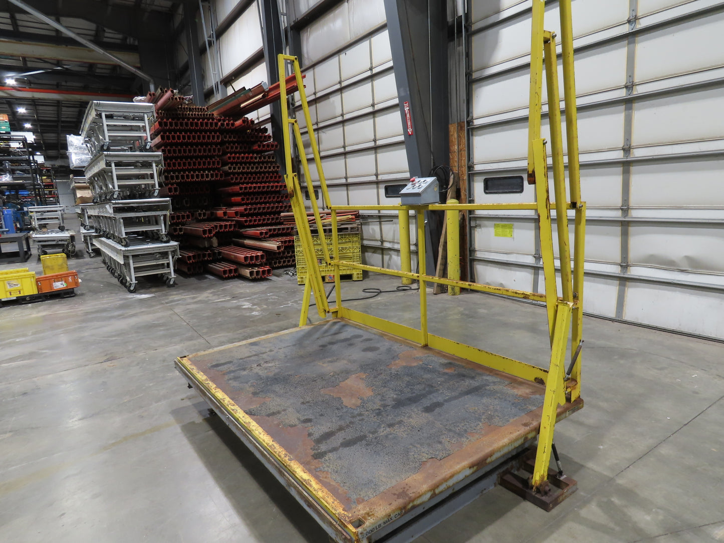 American 2000LB Electric Scissor Lift 96x60" Top 60" Travel Scaffold Work Dock
