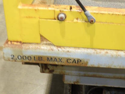 American 2000LB Electric Scissor Lift 96x60" Top 60" Travel Scaffold Work Dock