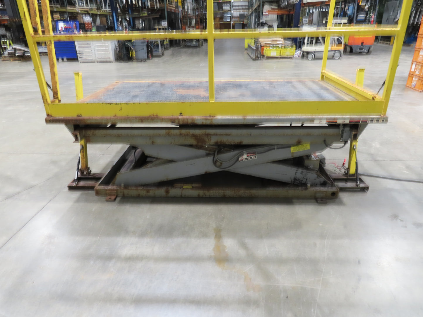 American 2000LB Electric Scissor Lift 96x60" Top 60" Travel Scaffold Work Dock