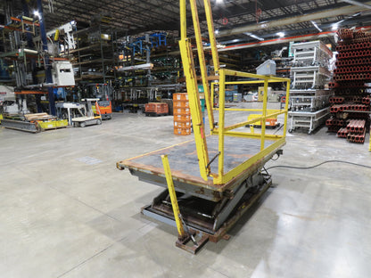 American 2000LB Electric Scissor Lift 96x60" Top 60" Travel Scaffold Work Dock