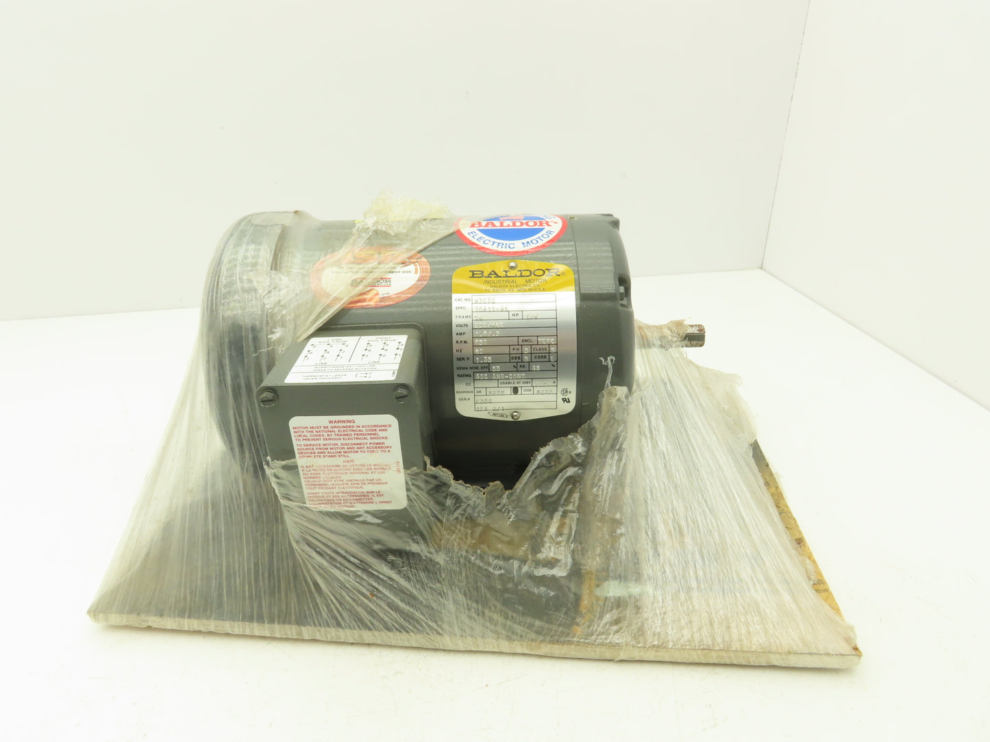 Baldor M3532 AC Motor 1/4 HP 850RPM 230/460V 60Hz 3Ph 56 Frame TEFC