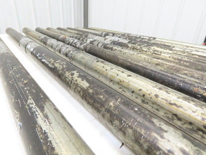 1.9"x 40"BF Galvanized Steel Gravity Conveyor Roller 7/16" Hex Axle  Lot of 10