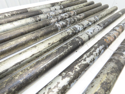 1.9"x 40"BF Galvanized Steel Gravity Conveyor Roller 7/16" Hex Axle  Lot of 10