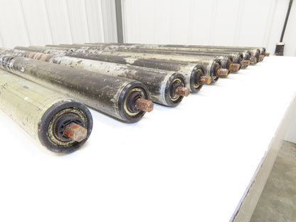 1.9"x 40"BF Galvanized Steel Gravity Conveyor Roller 7/16" Hex Axle  Lot of 10