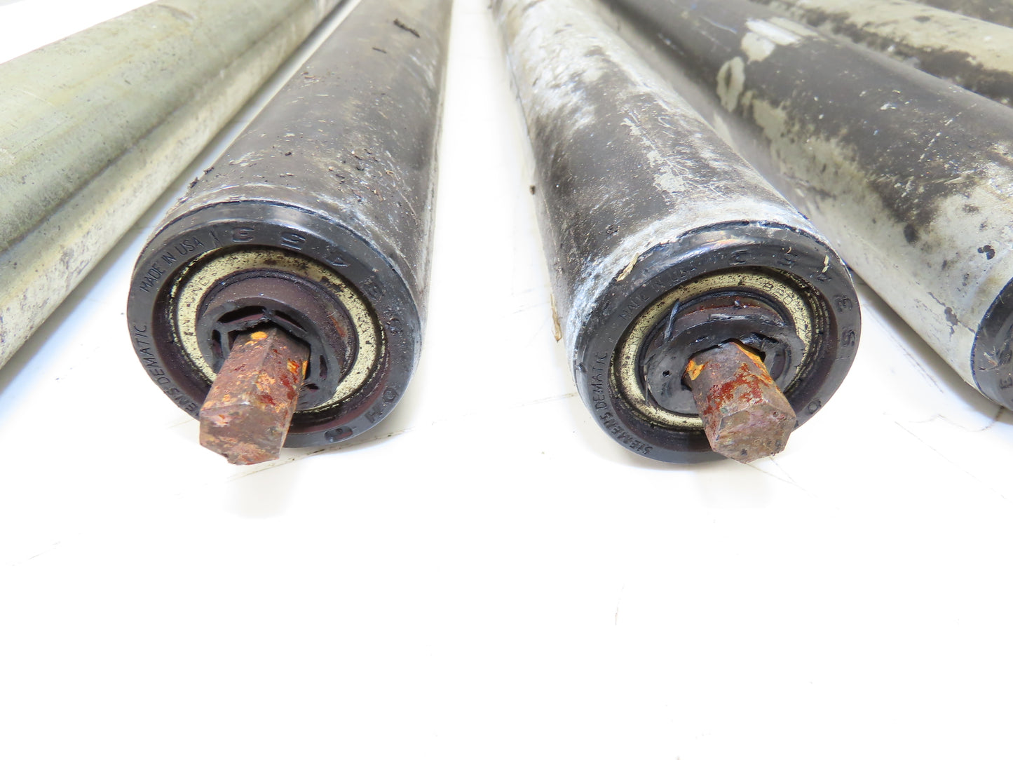 1.9"x 40"BF Galvanized Steel Gravity Conveyor Roller 7/16" Hex Axle  Lot of 10