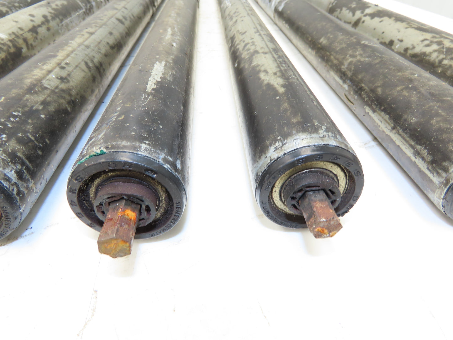 1.9"x 40"BF Galvanized Steel Gravity Conveyor Roller 7/16" Hex Axle  Lot of 10