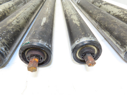 1.9"x 40"BF Galvanized Steel Gravity Conveyor Roller 7/16" Hex Axle  Lot of 10