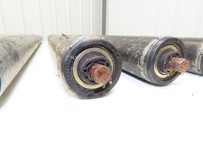 1.9"x 40"BF Galvanized Steel Gravity Conveyor Roller 7/16" Hex Axle  Lot of 10