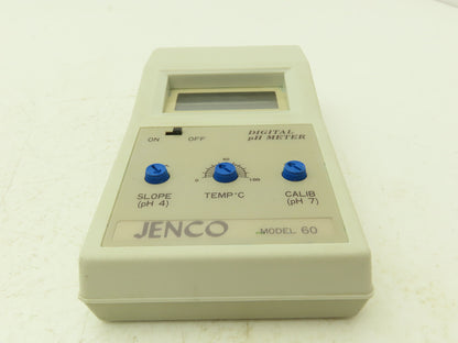 Jenco 60 Digital Handheld PH Meter 3 Bottles PH Solution Near Empty AC Adapter