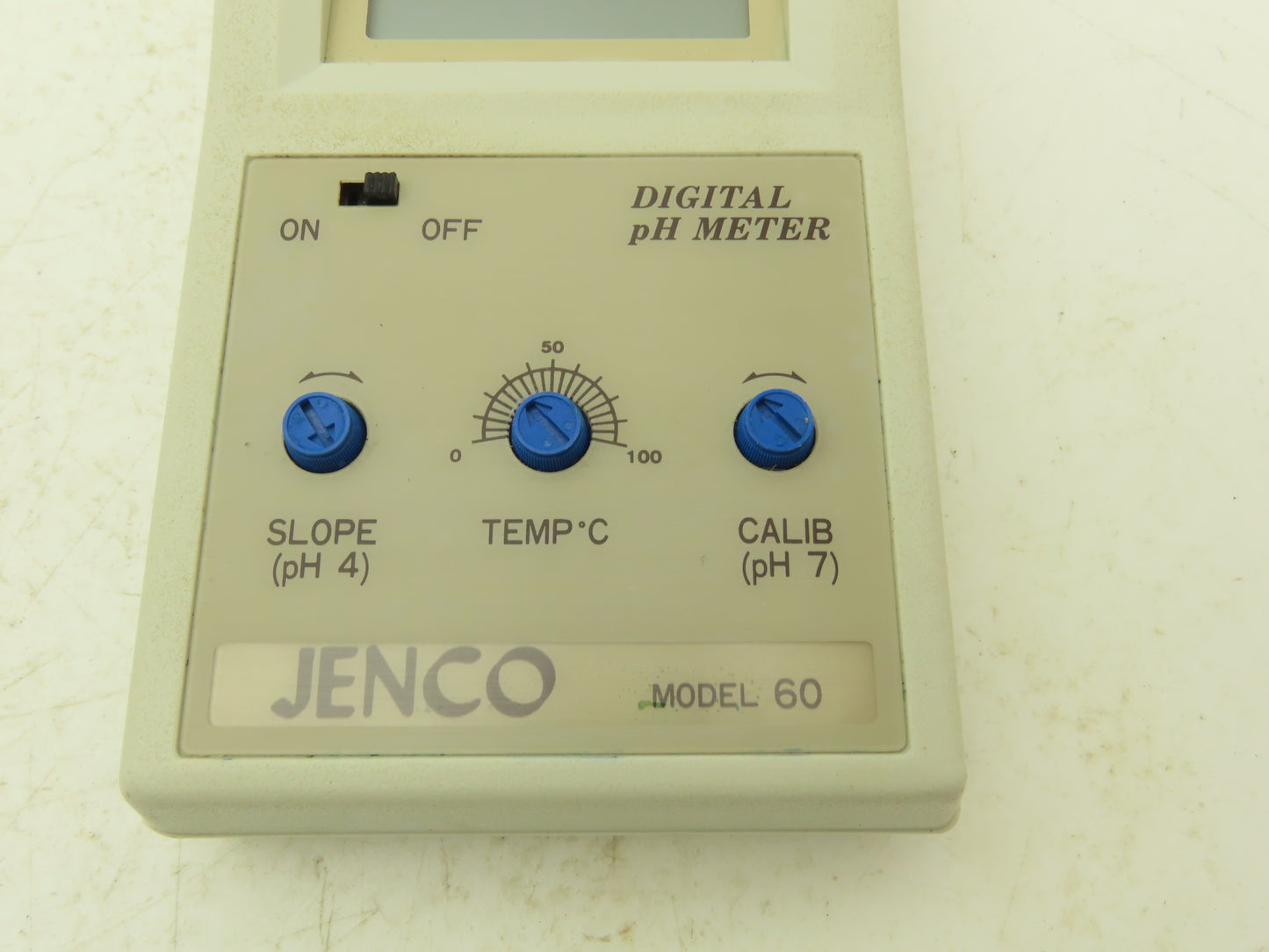 Jenco 60 Digital Handheld PH Meter 3 Bottles PH Solution Near Empty AC Adapter