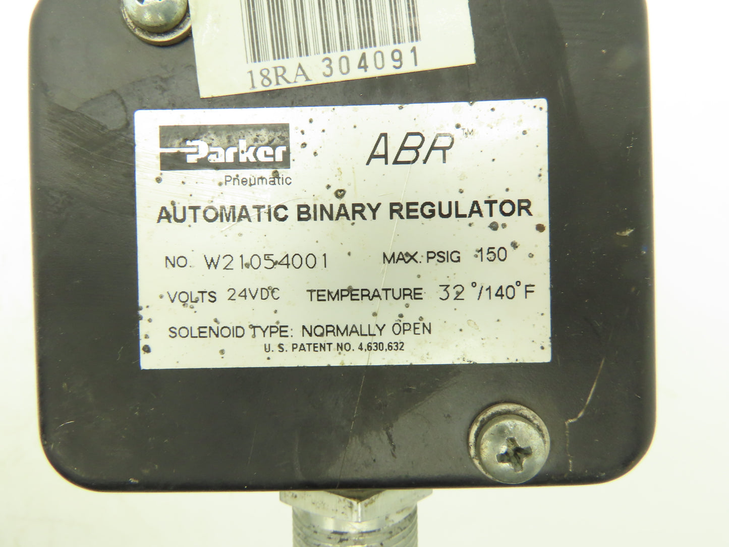 Parker W21054001 Pneumatic Automatic Binary Regulator Solenoid Valve 150psi