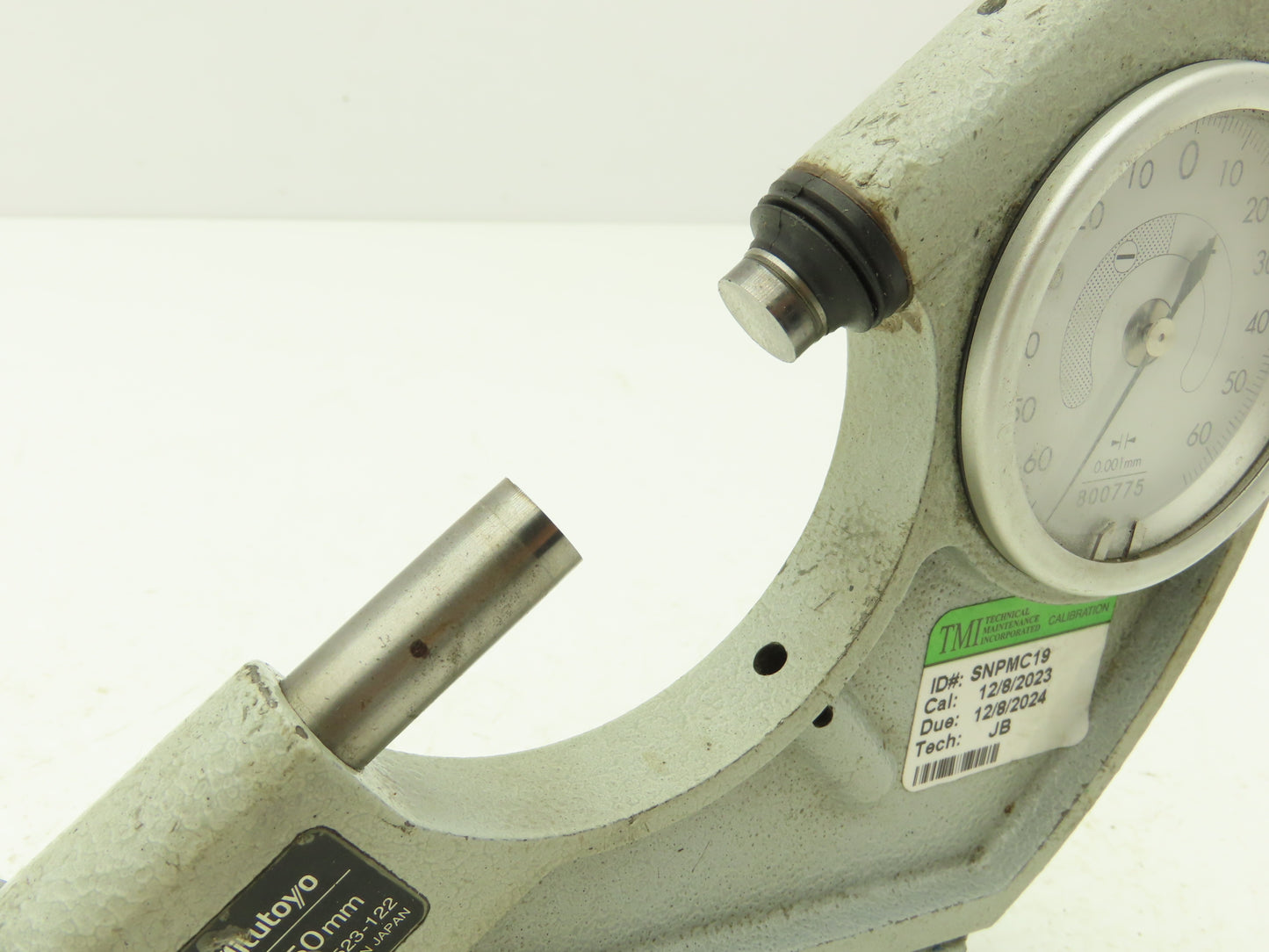 Mitutoyo 523-122 Metric Dial Snap Meter 25-50mm .001mm Graduations 0-65mm