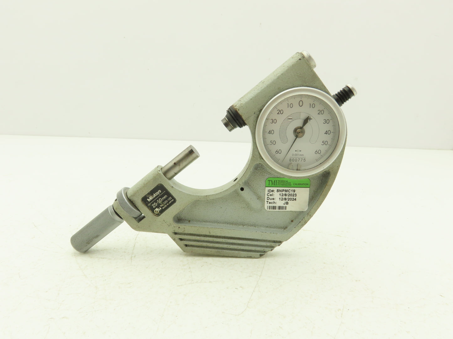 Mitutoyo 523-122 Metric Dial Snap Meter 25-50mm .001mm Graduations 0-65mm