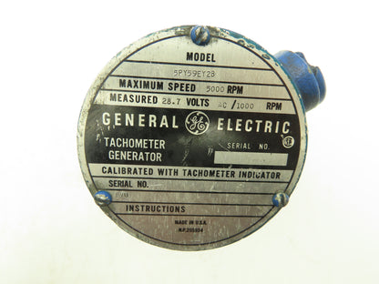 General Electric 5PY59EY2B 5PY59EY2B Tachogenerator Tachometer 28.7V 5000 RPM