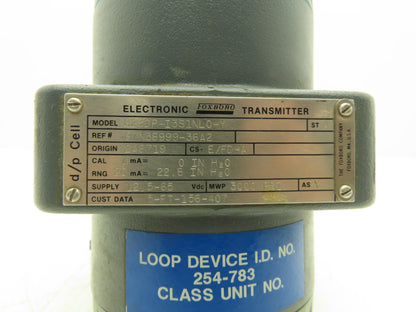 Foxboro 823DP-I3S1NL0-Y Pressure Transmitter 0-22.8"H2O 3000psi 12.5-65VDC