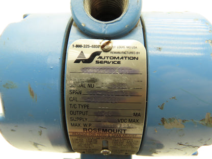 Rosemount 1151GP9E22B1DF Pressure Transmitter 0-800psi 45VDC 3000psi Max