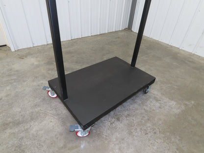 Mobile Work Cart Pegboard Workstation Caster Wheels 31x34" W/ 34x22" Base