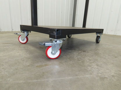 Mobile Work Cart Pegboard Workstation Caster Wheels 31x34" W/ 34x22" Base