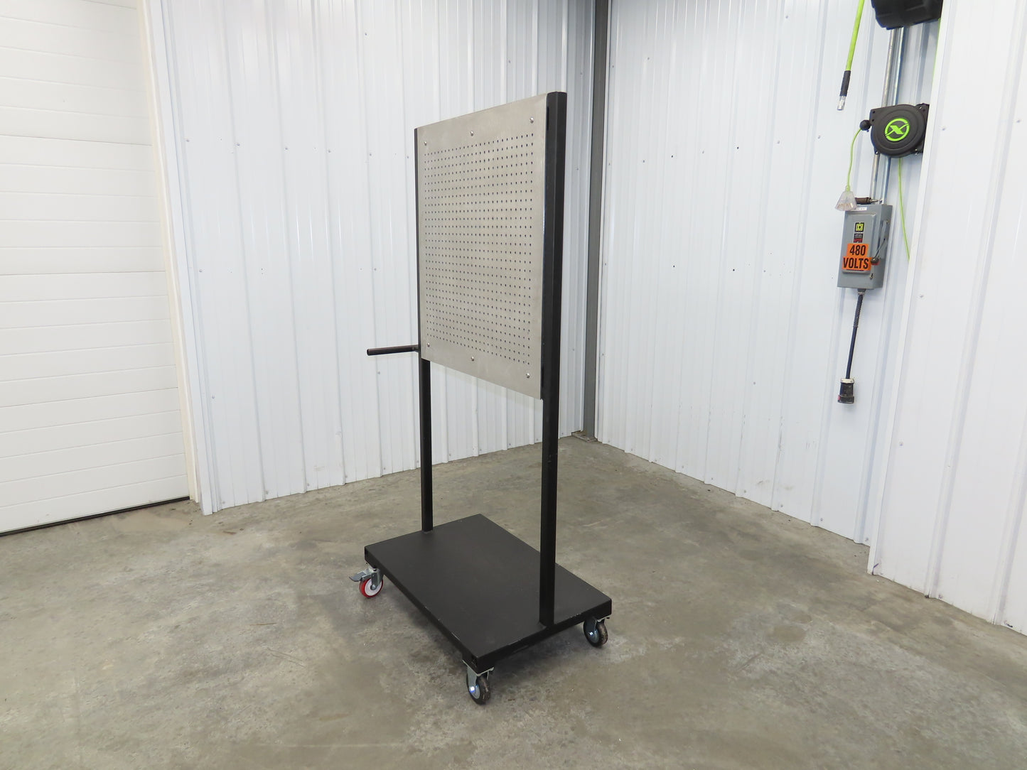 Mobile Work Cart Pegboard Workstation Caster Wheels 31x34" W/ 34x22" Base