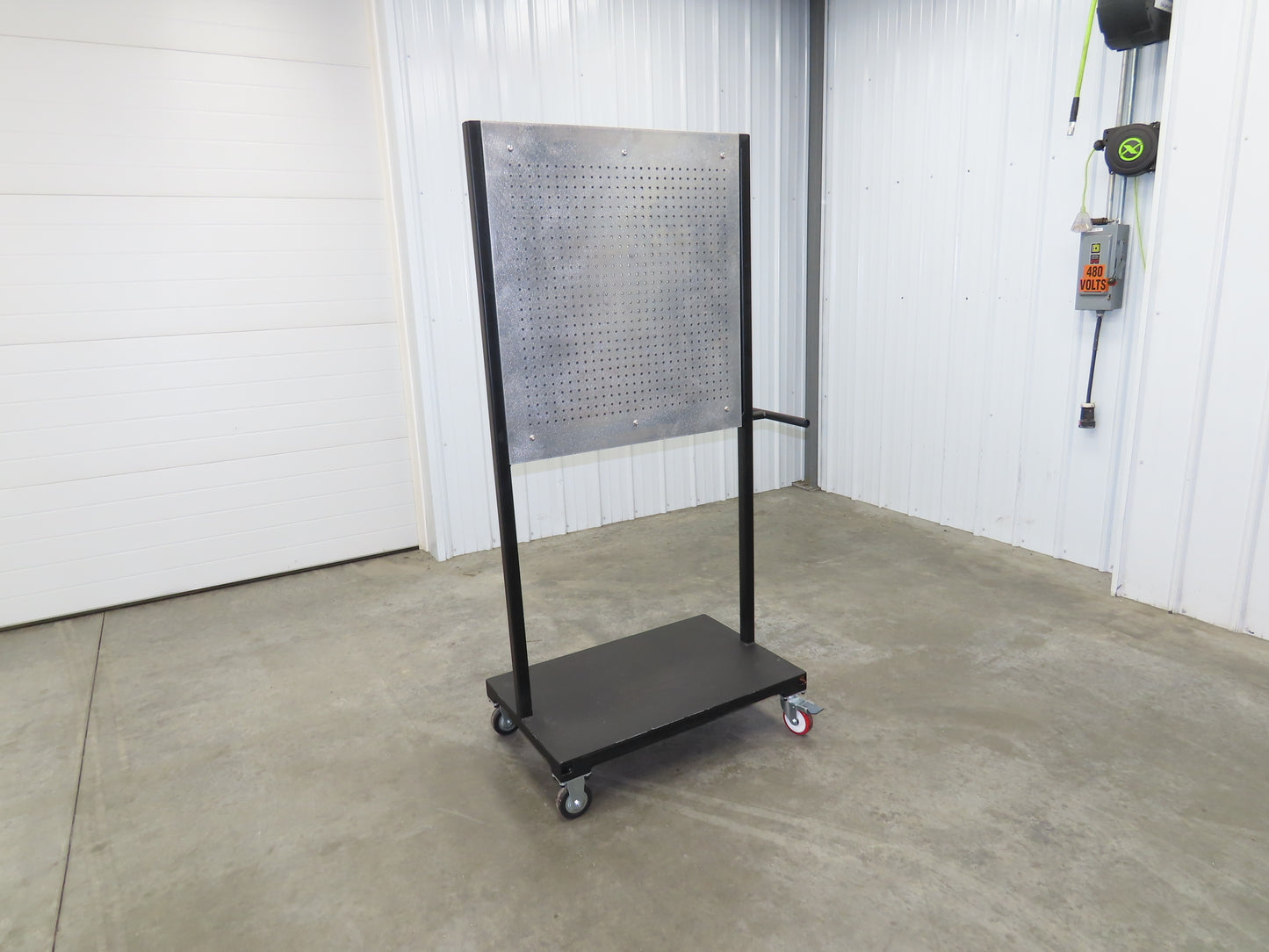 Mobile Work Cart Pegboard Workstation Caster Wheels 31x34" W/ 34x22" Base