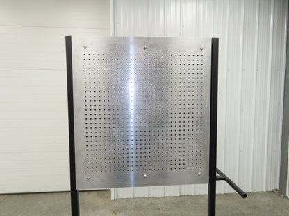 Mobile Work Cart Pegboard Workstation Caster Wheels 31x34" W/ 34x22" Base