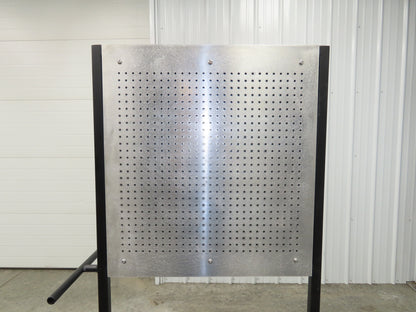 Mobile Work Cart Pegboard Workstation Caster Wheels 31x34" W/ 34x22" Base