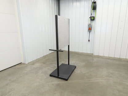 Mobile Work Cart Pegboard Workstation No Caster Wheels 31x34" W/ 34x22" Base