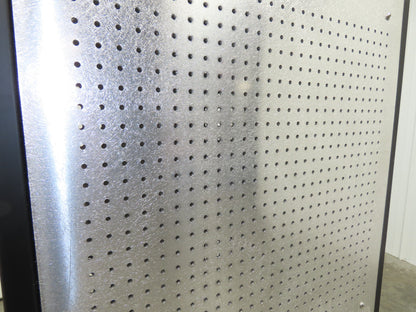 Mobile Work Cart Pegboard Workstation No Caster Wheels 31x34" W/ 34x22" Base