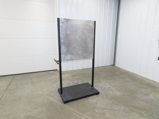 Mobile Work Cart Pegboard Workstation No Caster Wheels 31x34" W/ 34x22" Base