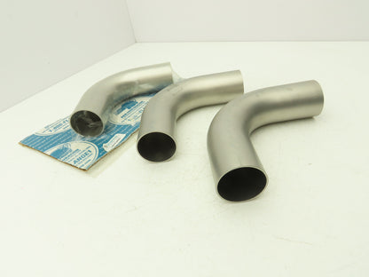 A&N Corporation 200-E90 TL 2" Weldable 90 Degree Elbow Stainless Steel Lot of 3