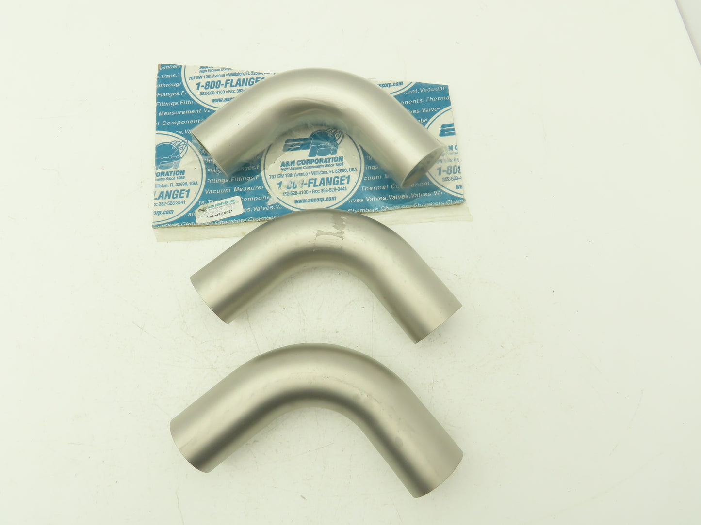 A&N Corporation 200-E90 TL 2" Weldable 90 Degree Elbow Stainless Steel Lot of 3