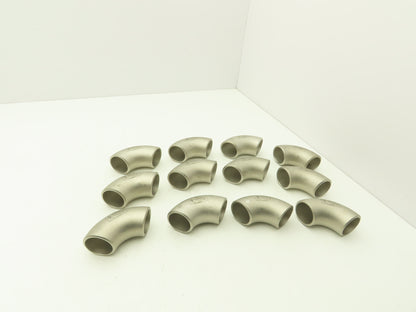 316L SCH 40S Stainless Steel 90° Elbow 1-1/2" Butt Weld A-403  Lot of 12