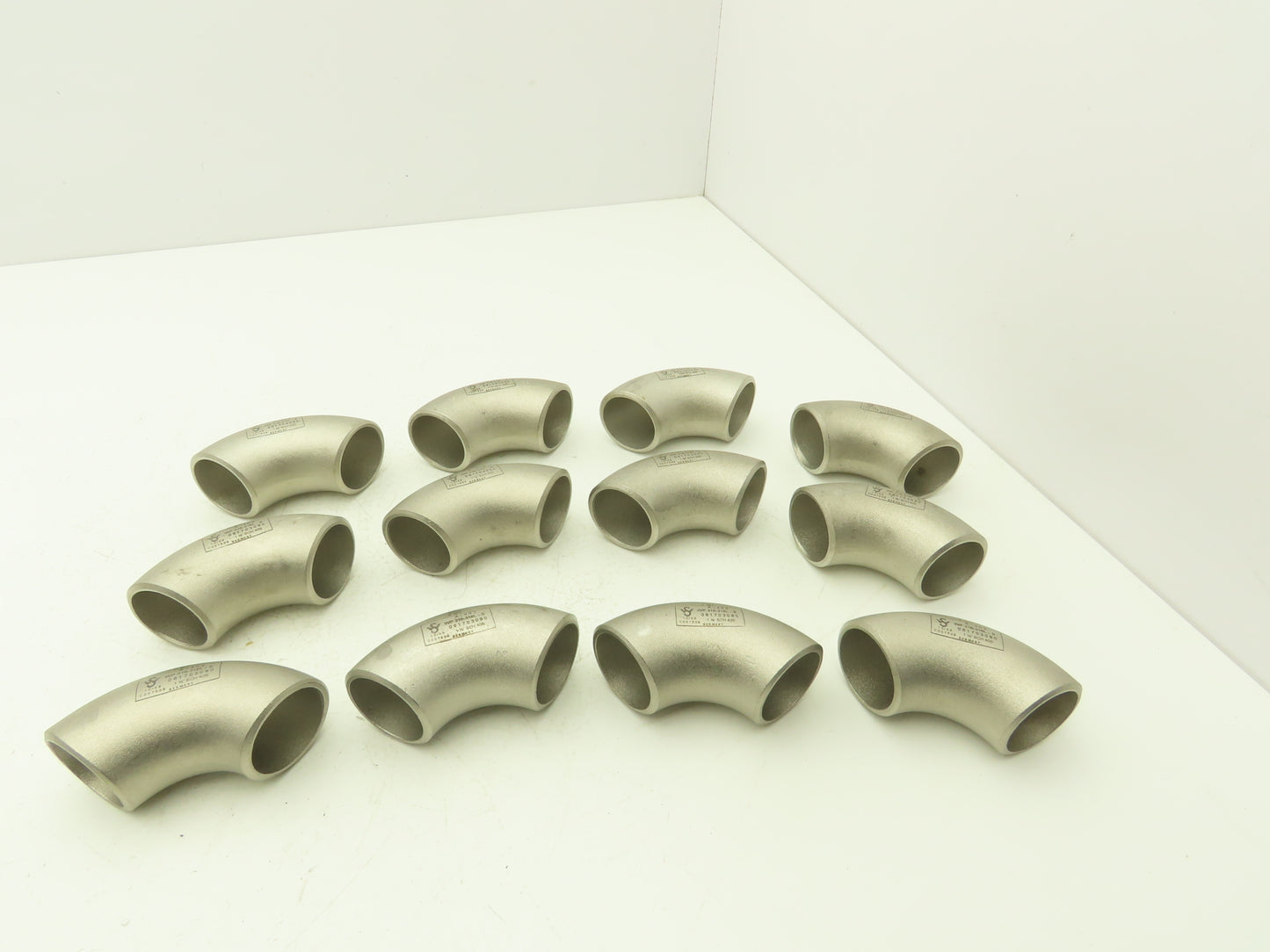 316L SCH 40S Stainless Steel 90° Elbow 1-1/2" Butt Weld A-403  Lot of 12