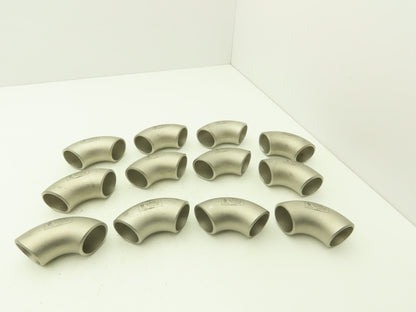 316L SCH 40S Stainless Steel 90° Elbow 1-1/2" Butt Weld A-403  Lot of 12