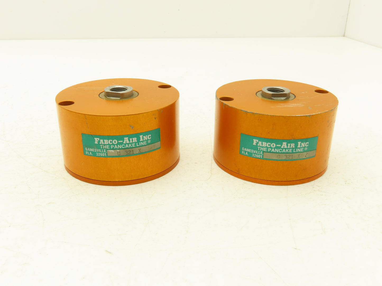 Fabco-Air C321X Pancake Pneumatic Cylinder Double Acting 2"x 1/4" Lot of 2