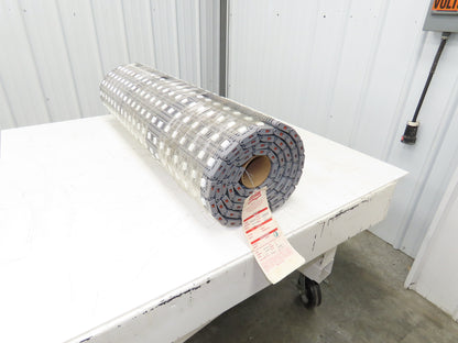 Intralox 400 42"W Transverse 90° Transfer Roller Top Conveyor Belt Gray 10'L