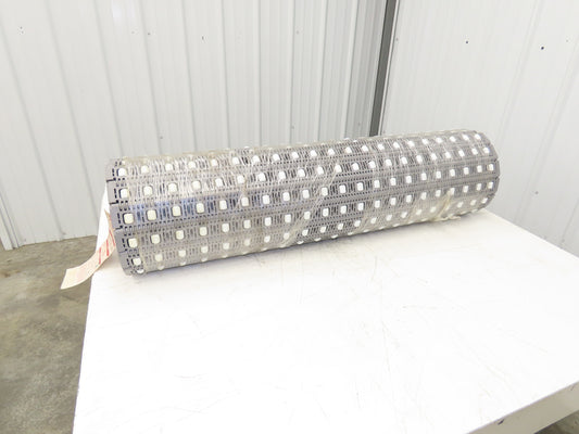 Intralox 400 42"W Transverse 90° Transfer Roller Top Conveyor Belt Gray 10'L