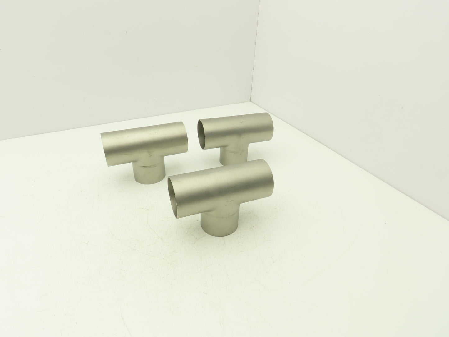 2-1/2" OD Tee Butt Weld Adapter Stainless Steel Tumble Finish A = 3 Lot of 3