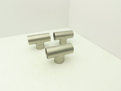 2-1/2" OD Tee Butt Weld Adapter Stainless Steel Tumble Finish A = 3 Lot of 3