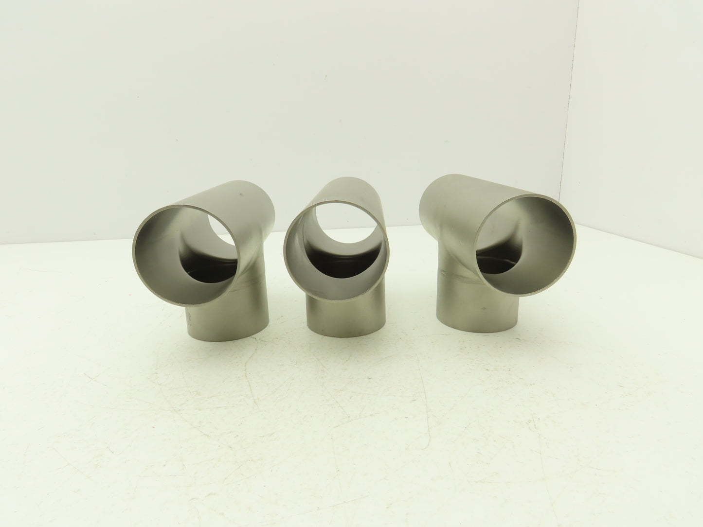 2-1/2" OD Tee Butt Weld Adapter Stainless Steel Tumble Finish A = 3 Lot of 3