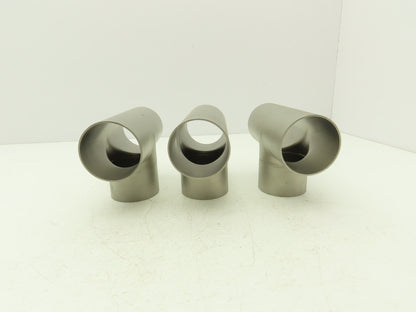 2-1/2" OD Tee Butt Weld Adapter Stainless Steel Tumble Finish A = 3 Lot of 3