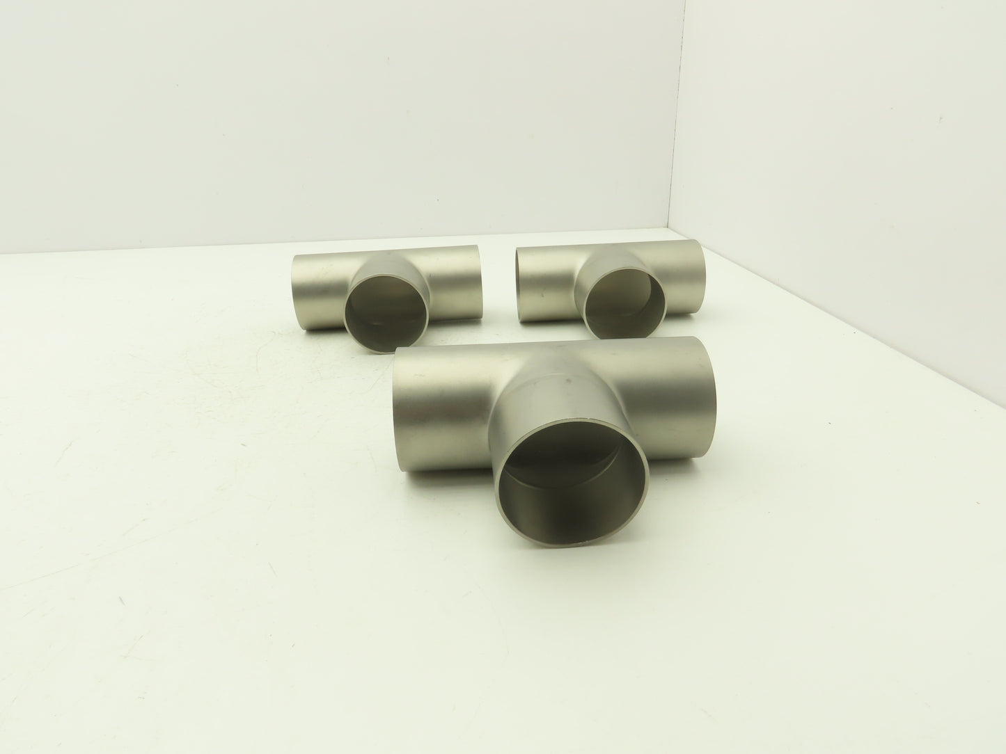 2-1/2" OD Tee Butt Weld Adapter Stainless Steel Tumble Finish A = 3 Lot of 3