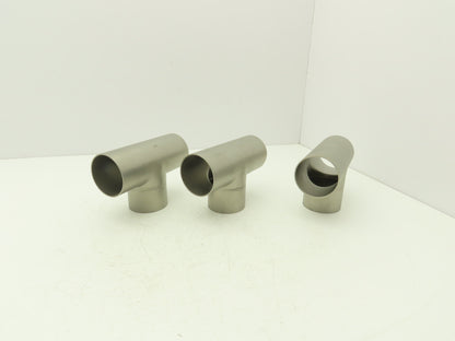 2-1/2" OD Tee Butt Weld Adapter Stainless Steel Tumble Finish A = 3 Lot of 3