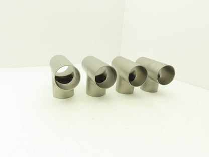 2-1/2" OD Tee Butt Weld Adapter Stainless Steel Tumble Finish A = 3 Lot of 4
