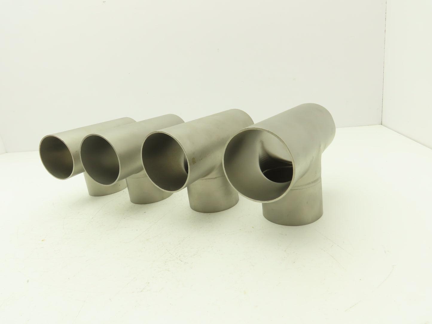 2-1/2" OD Tee Butt Weld Adapter Stainless Steel Tumble Finish A = 3 Lot of 4