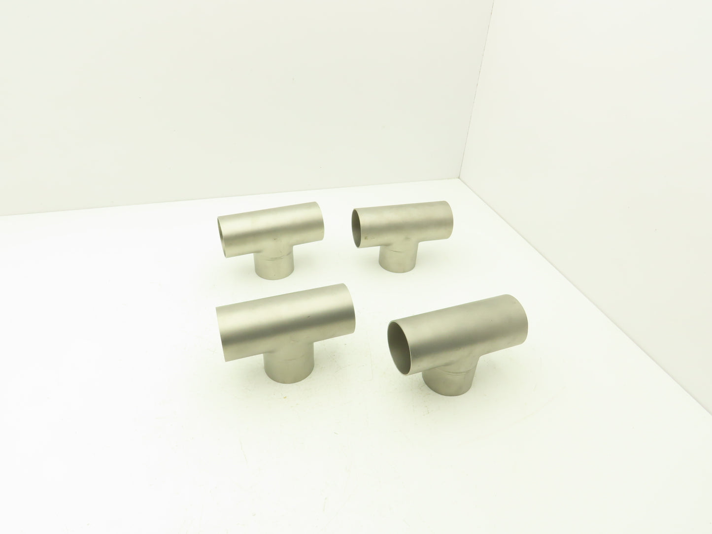 2-1/2" OD Tee Butt Weld Adapter Stainless Steel Tumble Finish A = 3 Lot of 4