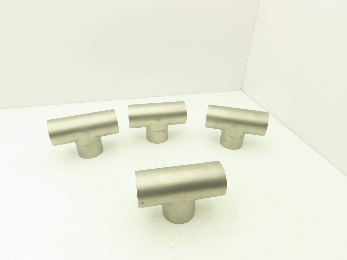 2-1/2" OD Tee Butt Weld Adapter Stainless Steel Tumble Finish A = 3 Lot of 4