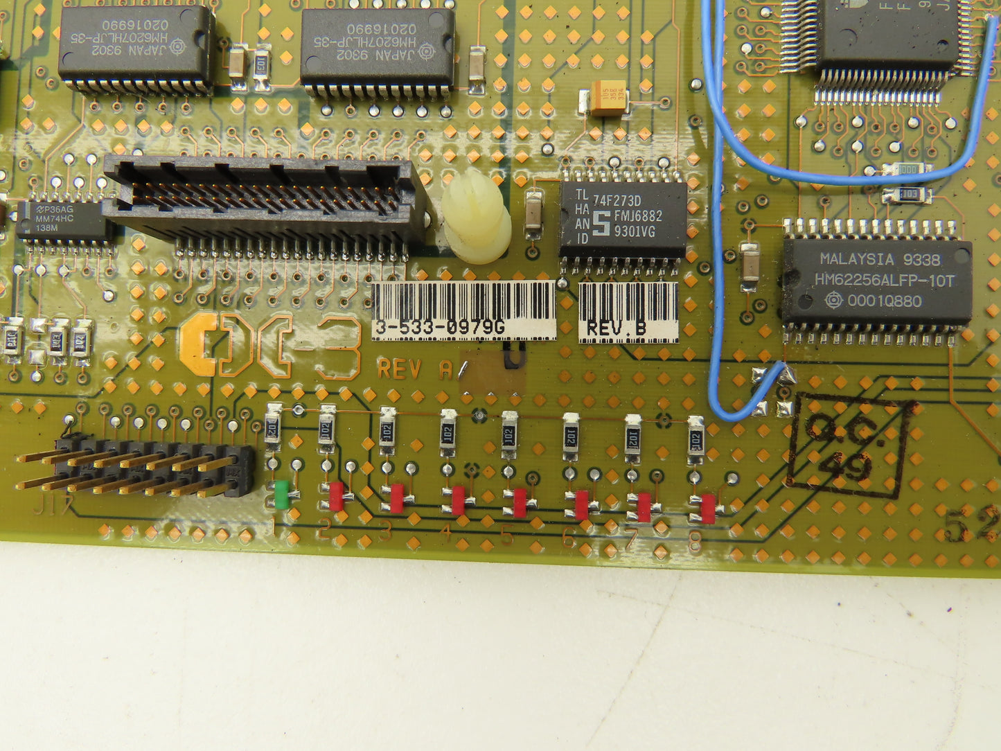 Cincinnati Milacron 3-533-0979G Printed Circuit Board PCB Backplane Rev B