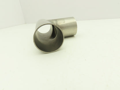 2" OD Tee Butt Weld Adapter Stainless Steel Tumble Finish A = 3 Lot of 3