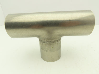 2" OD Tee Butt Weld Adapter Stainless Steel Tumble Finish A = 3 Lot of 3